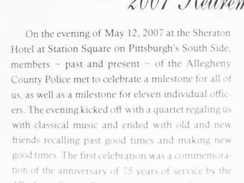 Allegheny County Police 75th Anniversary Party